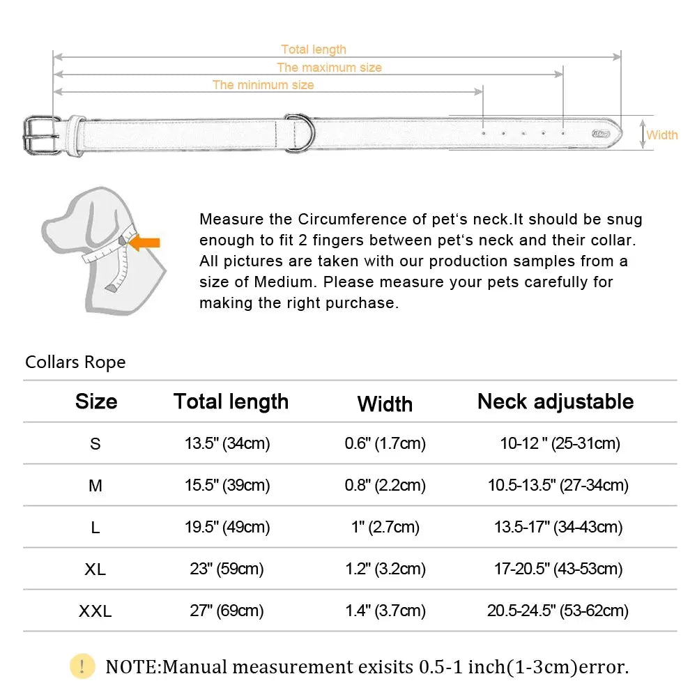 Large Dog Collar Soft Padded Dog Collars Durable Real Leather Pet Necklace Collar for Big Dogs Rottweiler Labrador Pitbull - petguardiansupplies
