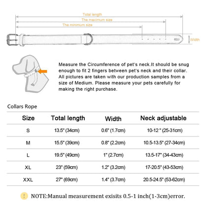 Large Dog Collar Soft Padded Dog Collars Durable Real Leather Pet Necklace Collar for Big Dogs Rottweiler Labrador Pitbull - petguardiansupplies