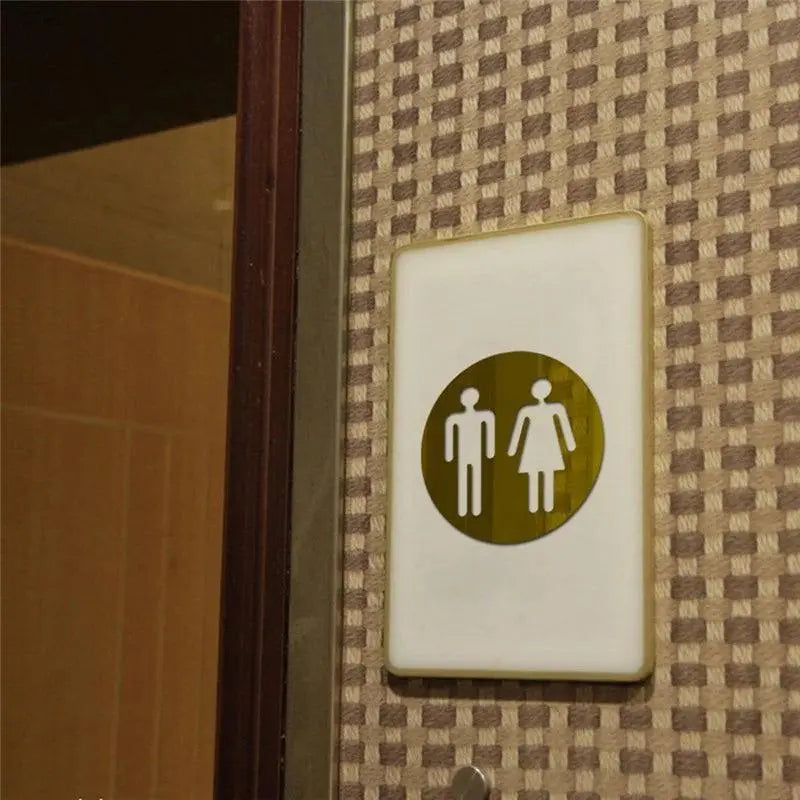 3D Acrylic Bathroom Mirror Stickers Woman&Man Toilet Sign Mirror Wall Sticker Home Hotel Washroom Door Sign Mirror Sticker - petguardiansupplies