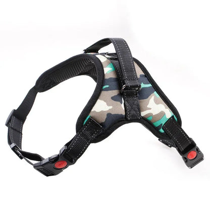 Nylon Heavy Duty Dog Pet Harness Collar Adjustable Padded Extra Large Medium Small Dog Harnesses Vest Husky Big Dogs Products - petguardiansupplies