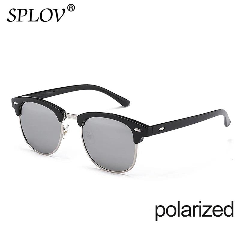 New Fashion Semi Rimless Polarized Sunglasses Men Women Brand Designer Half Frame Sun Glasses Classic Oculos De Sol UV400 - petguardiansupplies