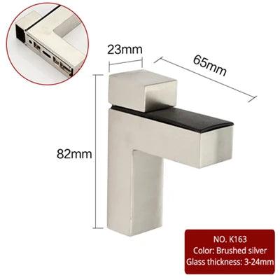 KAK Zinc Alloy Adjustable Glass Shelf Holder Glass Clamps Shelf Support Bracket Chrome Alloy Shelf Holder Glass Shelf Bracket - petguardiansupplies