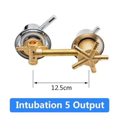 2/3/4/5 Ways Water Outlet Screw Thread Center Distance 10cm 12.5cm Mixing Valve Brass Bathroom Shower Mixer Faucet Tap Cabin - petguardiansupplies