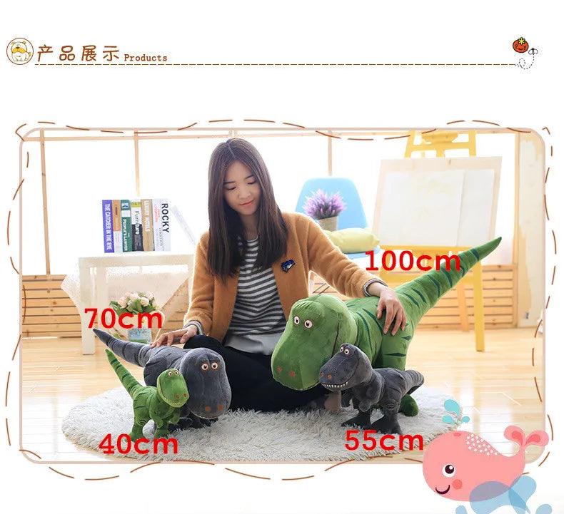 1pc 40-100cm New Dinosaur Plush Toys Cartoon Tyrannosaurus Cute Stuffed Toy Dolls for Halloween Christmas Birthday Gift - petguardiansupplies