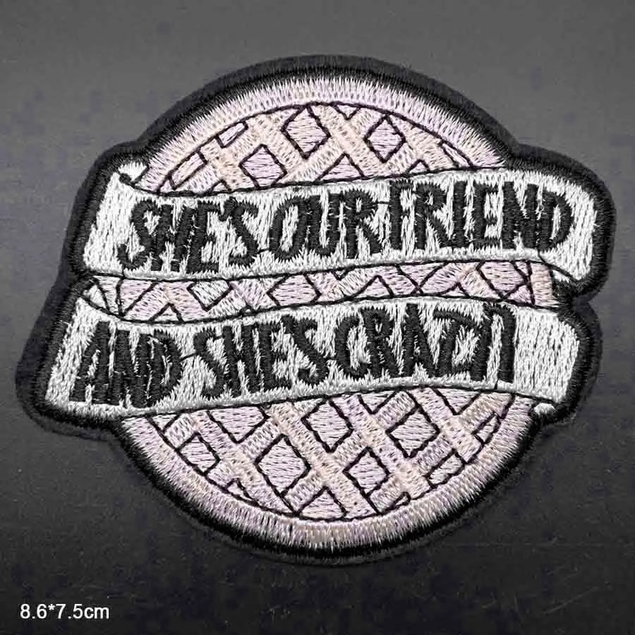 Pink Girl Gang Girlgang Letters Words Embroidery Punk Clothes Patch For Clothing Skirts Jeans Ironing Iron On Patch Applique - petguardiansupplies