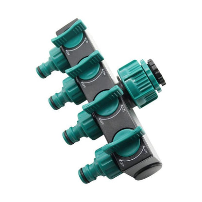 1/2"-3/4"-1" Hose Splitters Irrigation Adapter 4-way Water Hose Connectors European standard Female Thread Tap Connectors 1 Pc - petguardiansupplies