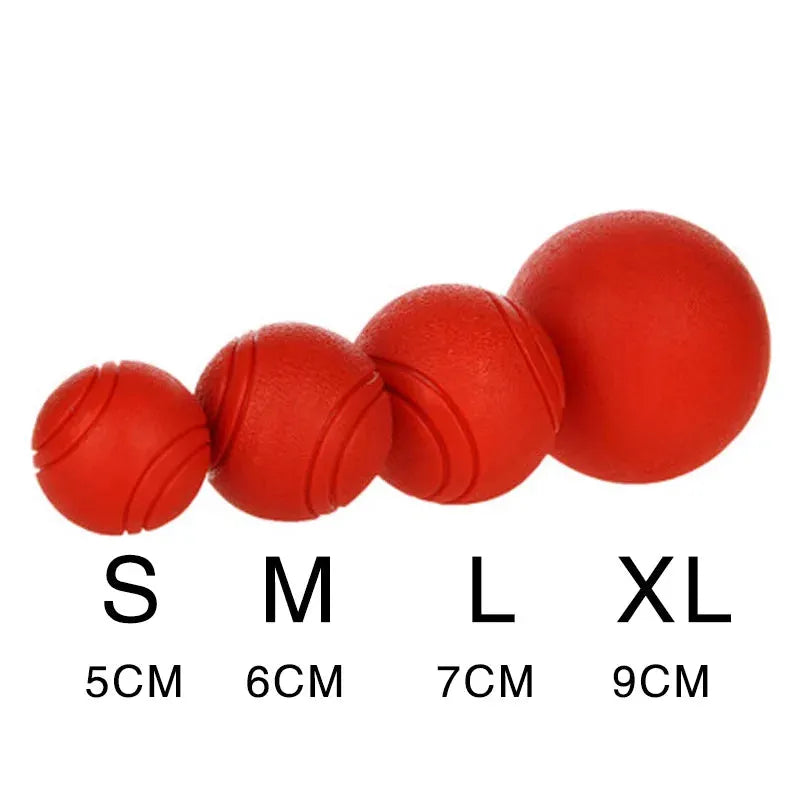 HOOPET Dog Toy Rubber Ball Bite-resistant Ball Toy for Dogs Puppy Teddy Pitbull Red Color Solid Ball S-XL Pet Supplies - petguardiansupplies