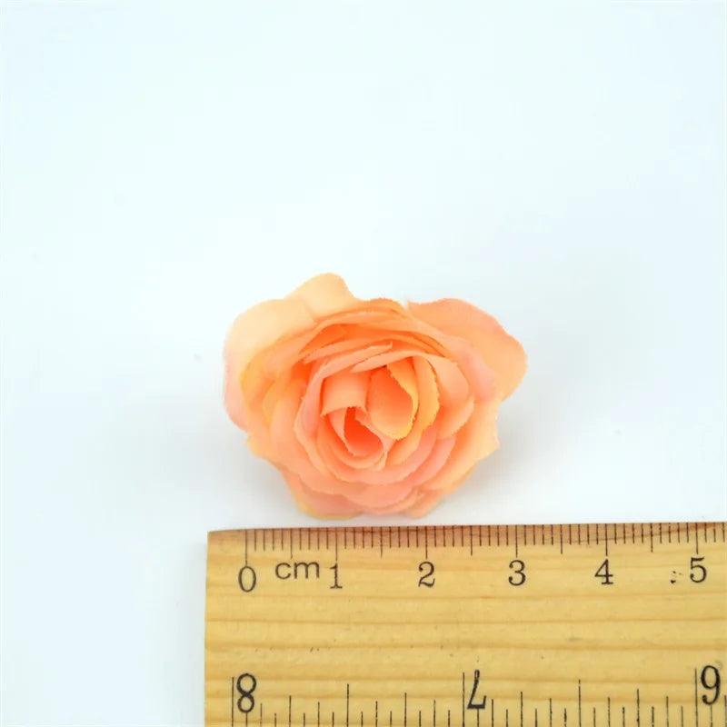 10/50/100pcs 2.5cm Mini Silk Artificial Rose Flower Heads For Wedding Party Home Decoration DIY Accessories Fake Flowers Craft - petguardiansupplies