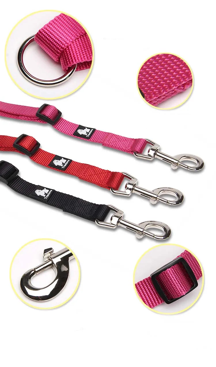 Truelove Nylon Double Dog Leash For Two Dogs Coupler No Tangle Pet Leash For Large Small Dogs For Training Running TLH2372 - petguardiansupplies