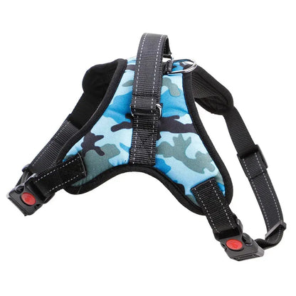 Nylon Heavy Duty Dog Pet Harness Collar Adjustable Padded Extra Large Medium Small Dog Harnesses Vest Husky Big Dogs Products - petguardiansupplies