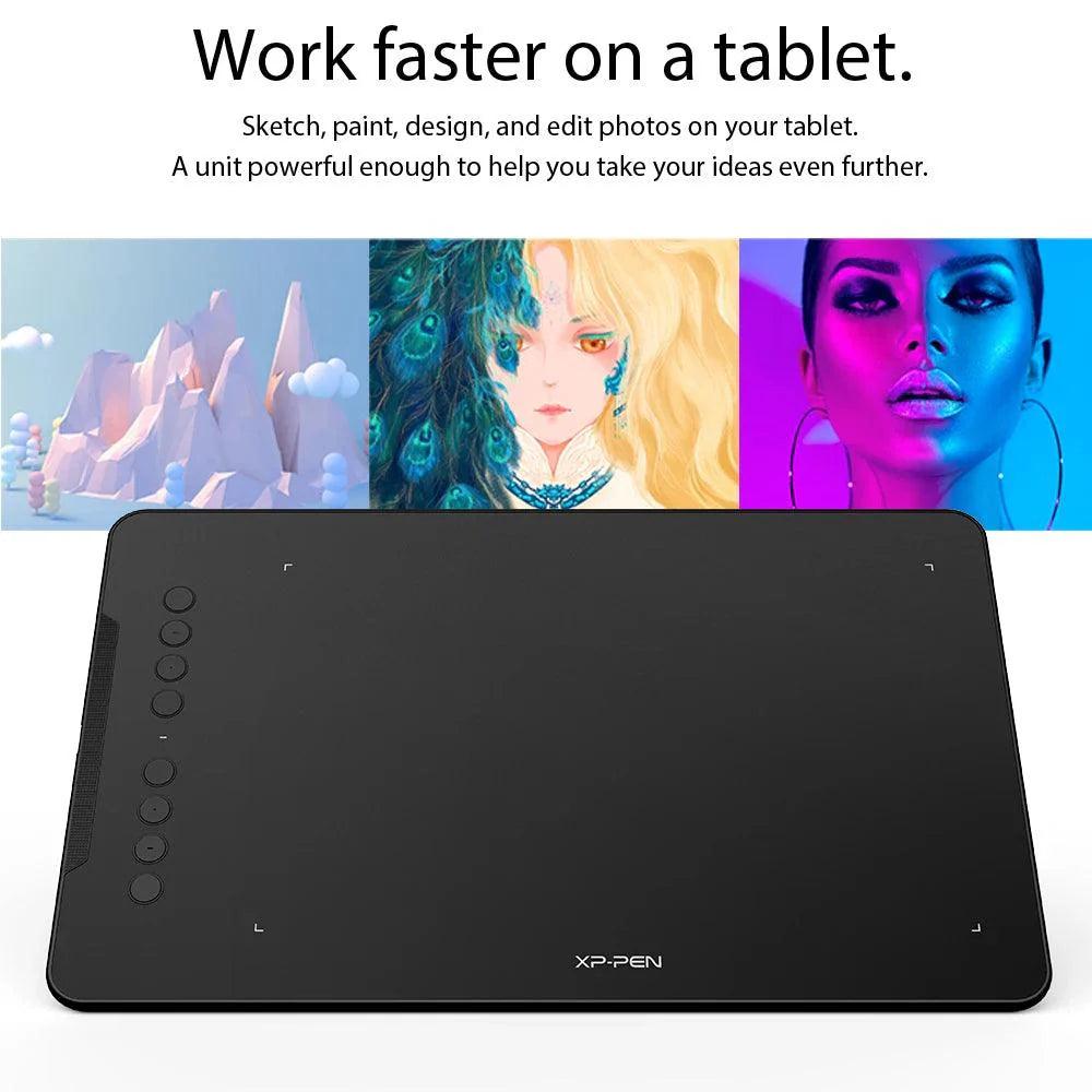 XPPen Deco 01 V2 10 Inch Drawing Tablet Graphics Digital Tablet Tilt Android Windows Mac 8 Shortcut Keys (8192 Levels Pressure) - petguardiansupplies