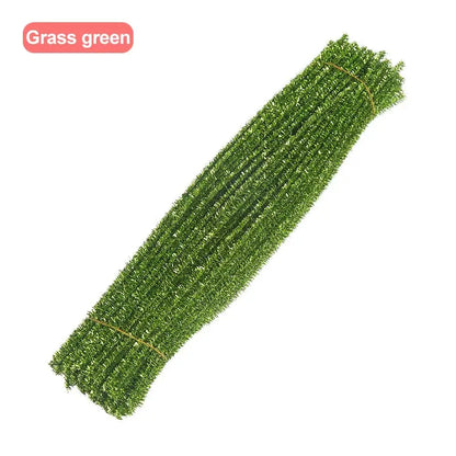 30/50/100pcs Glitter Chenille Stems Pipe Cleaners Plush Tinsel Stems Wired Sticks Kids Educational DIY Craft Supplies Toys Craft - petguardiansupplies