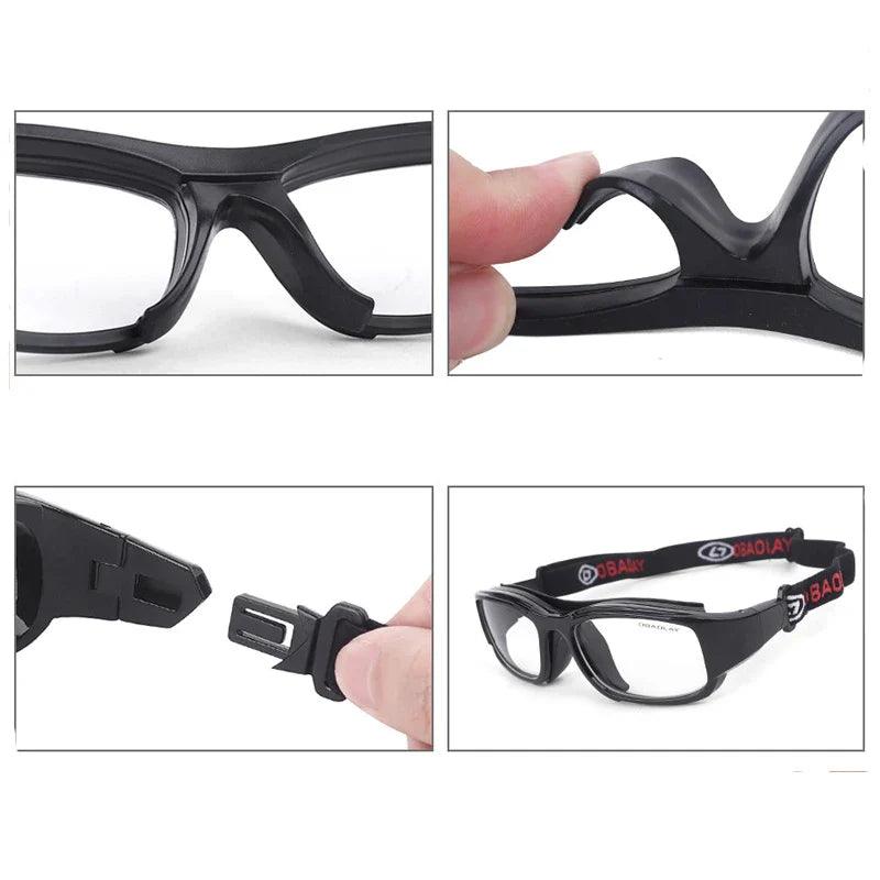 Sport Glasses Basketball Goggles Soccer Football Eye Glasses Anti-collision Protector Eyewear for Cycling Running Myopia Frame - petguardiansupplies