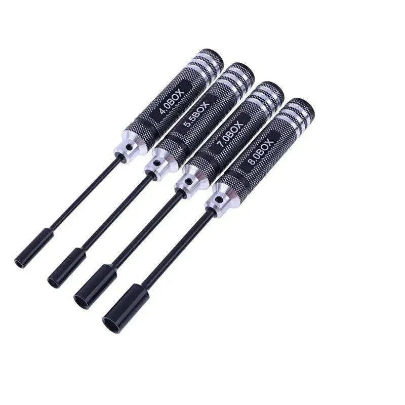 RC Tools 4 pcs hex screw driver set titanium plating hardened 1.5 2.0 2.5 3.0mm screwdriver For RC helicopter Boat Car toys - petguardiansupplies