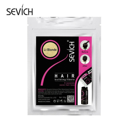 Sevich Beauty Salon Instant Thickening Hair Fiber Powder 100g Thickening Hair Building Fibers Wig Extensions Refill Black Colors - petguardiansupplies