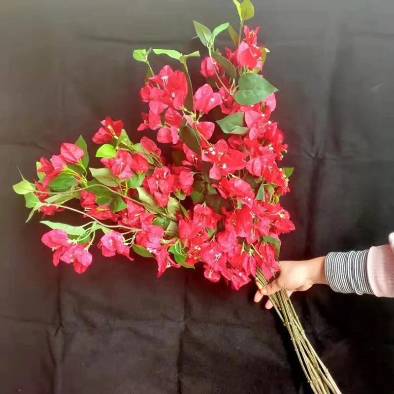 10pcs Silk Bougainvillea Glabra Artificial Climbing bougainvillea spectabilis 30.71" six colors for Wedding Centerpieces - petguardiansupplies