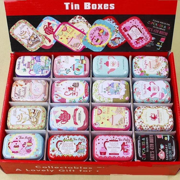 Colorful mini tin box sealed jar packing boxes jewelry, candy box small storage boxes cans coin earrings, headphones gift box - petguardiansupplies