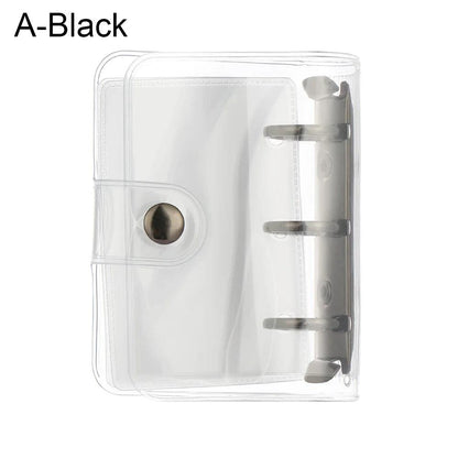 3 Hole Mini PVC Loose-leaf Notebook Cover Journal Traveler Portable Notebook Loose Leaf Binder Book Clip Refill Inner Pages - petguardiansupplies