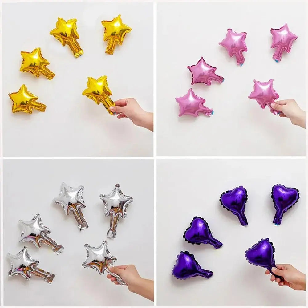 50pcs 5inch Foil Star Balloons Heart balloon Wedding Decoration Silver Gold Heart Balloons Birthday Baby Shower Wedding Supplies - petguardiansupplies