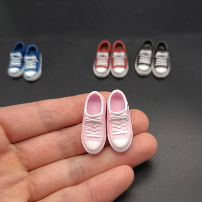 3.1 CM 1/12 Scale Male Female Shoes Low-cut Canvas Model For 6 Inches Figma SHF BJD Dam TBLeague Action Figures - petguardiansupplies