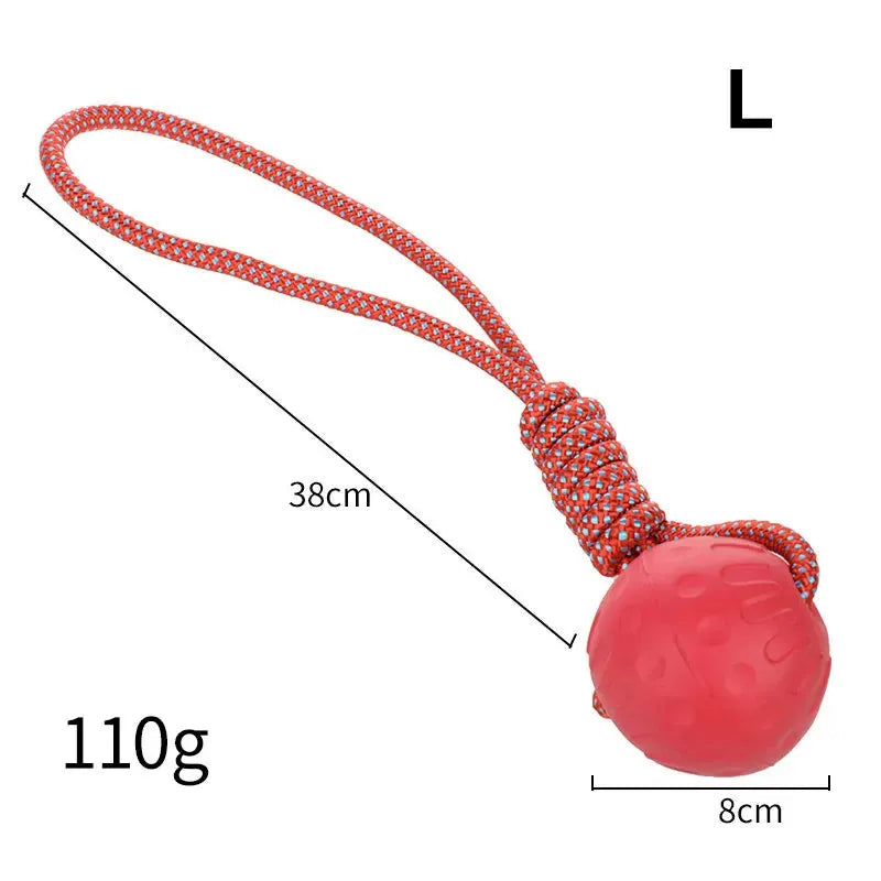 HOOPET Dog Toy Rubber Ball Bite-resistant Ball Toy for Dogs Puppy Teddy Pitbull Red Color Solid Ball S-XL Pet Supplies - petguardiansupplies