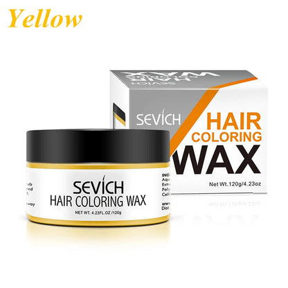 Sevich Temporary Hair Color Wax Men Diy Mud One-time Molding Paste Dye Cream Hair Gel for Hair Coloring Styling Silver Grey 120g - petguardiansupplies