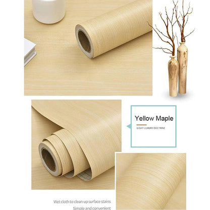 PVC Waterproof Self Adhesive Wallpaper Roll Furniture Cabinets Vinyl Decorative Film Wood Grain Stickers For Diy Home Decor - petguardiansupplies