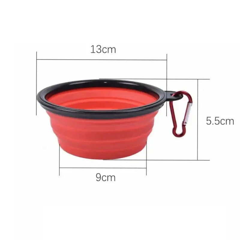 350/1000ML Folding Dog Bowl Silicone Portable Pet Food Feeder Travel Walking Water Bowl For Small Medium Dog Cat Pet Eating Dish - petguardiansupplies