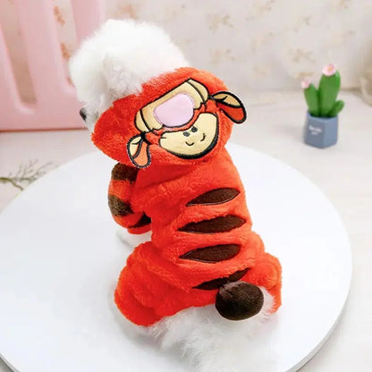 Petcircle New Hot Sale Pet Dog Clothes Tiger Dog Winter Coats Warm Dog Hoodies For Chihuahua Small And Large Dog Costumes - petguardiansupplies