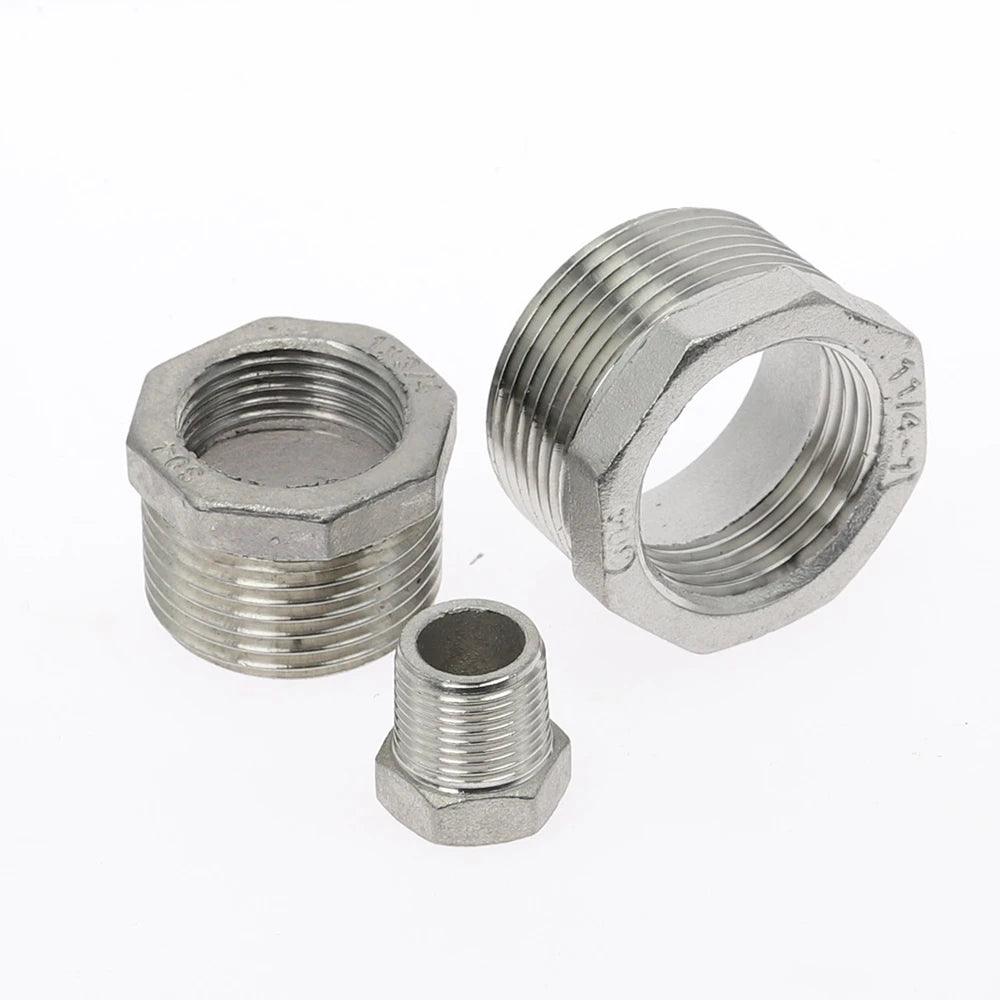 Tonifying Heart Reducer Bushing 1/8" 1/4" 3/8" 1/2" BSP Male/Female Thread SS304 Stainless Steel Pipe Fittings For Water Gas Oil - petguardiansupplies