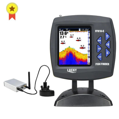 Lucky FF918 Wireless Remote Control Boat Fish Finder 300m/980ft wireless operating range echo sounder - petguardiansupplies