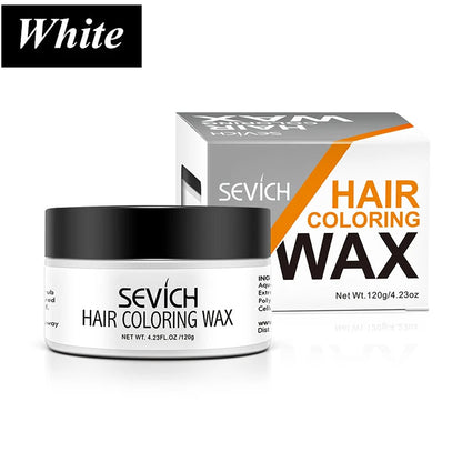 Sevich Temporary Hair Color Wax Men Diy Mud One-time Molding Paste Dye Cream Hair Gel for Hair Coloring Styling Silver Grey 120g - petguardiansupplies