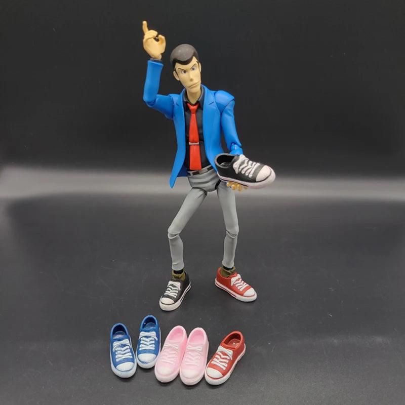 3.1 CM 1/12 Scale Male Female Shoes Low-cut Canvas Model For 6 Inches Figma SHF BJD Dam TBLeague Action Figures - petguardiansupplies