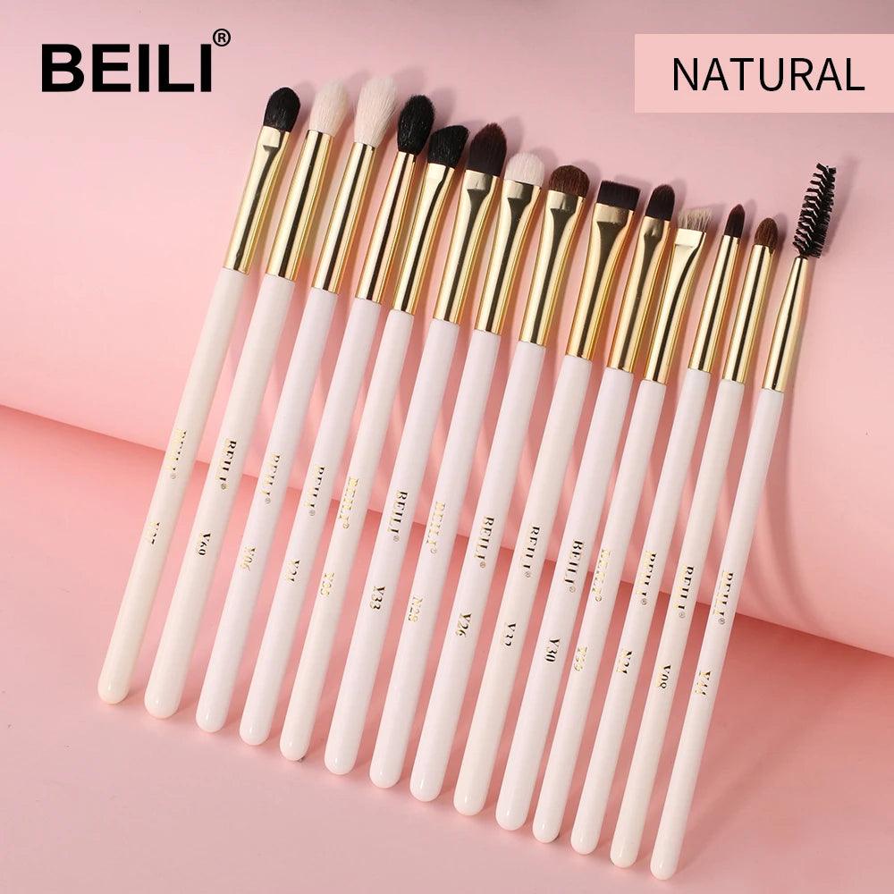 BEILI Black 10-19Pcs Makeup Brushes Natural Synthetic Hair Eyeshadow Blending Eyeliner Makeup Brush Set косметика - petguardiansupplies