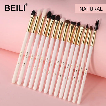 BEILI Black 10-19Pcs Makeup Brushes Natural Synthetic Hair Eyeshadow Blending Eyeliner Makeup Brush Set косметика - petguardiansupplies