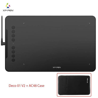 XPPen Deco 01 V2 10 Inch Drawing Tablet Graphics Digital Tablet Tilt Android Windows Mac 8 Shortcut Keys (8192 Levels Pressure) - petguardiansupplies