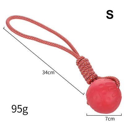 HOOPET Dog Toy Rubber Ball Bite-resistant Ball Toy for Dogs Puppy Teddy Pitbull Red Color Solid Ball S-XL Pet Supplies - petguardiansupplies