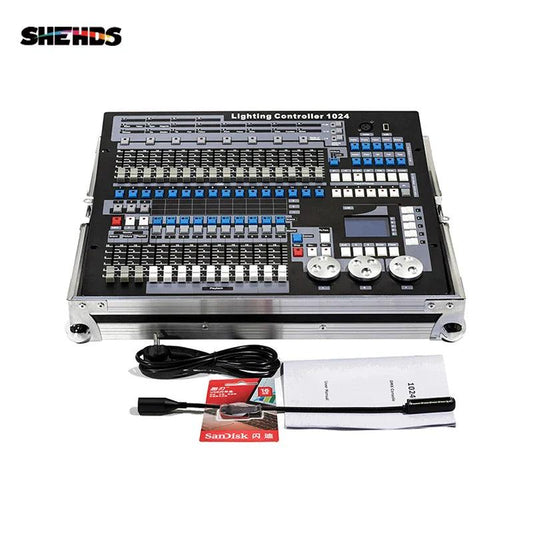 SHEHDS DMX512 Stage Light Controller Dongle 1024 Channel With Flight Case PC/SD Offline Mode Light Jockey Dmx Controller Disco - petguardiansupplies