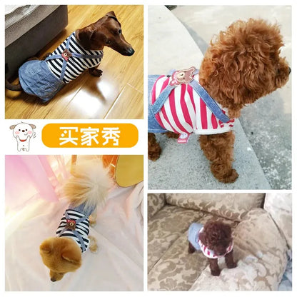 Cute Pets Clothes For Yorkshire Terrier Dogs Little Puppies Small Animals Breeds Striped Summer Wedding Princess Cats Dresses - petguardiansupplies