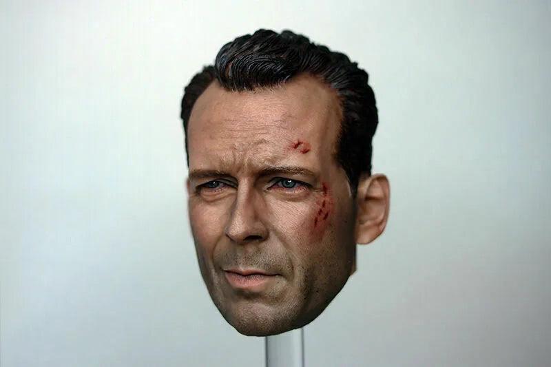 1/6 Bruce Willis Carving Wounded Ver. Male Head Sculpt For 12'' Man Action Figure Body - petguardiansupplies