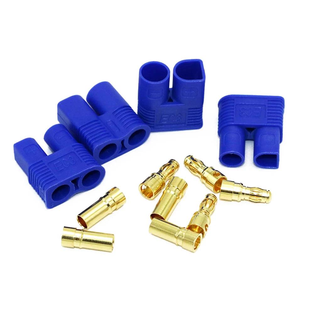 5set/Lot EC3 3mm/EC5 5mm Male Female Golden Bullet Connector Plug For RC ESC Motor Lipo Battery Car Airplane Boat Done DIY Parts - petguardiansupplies