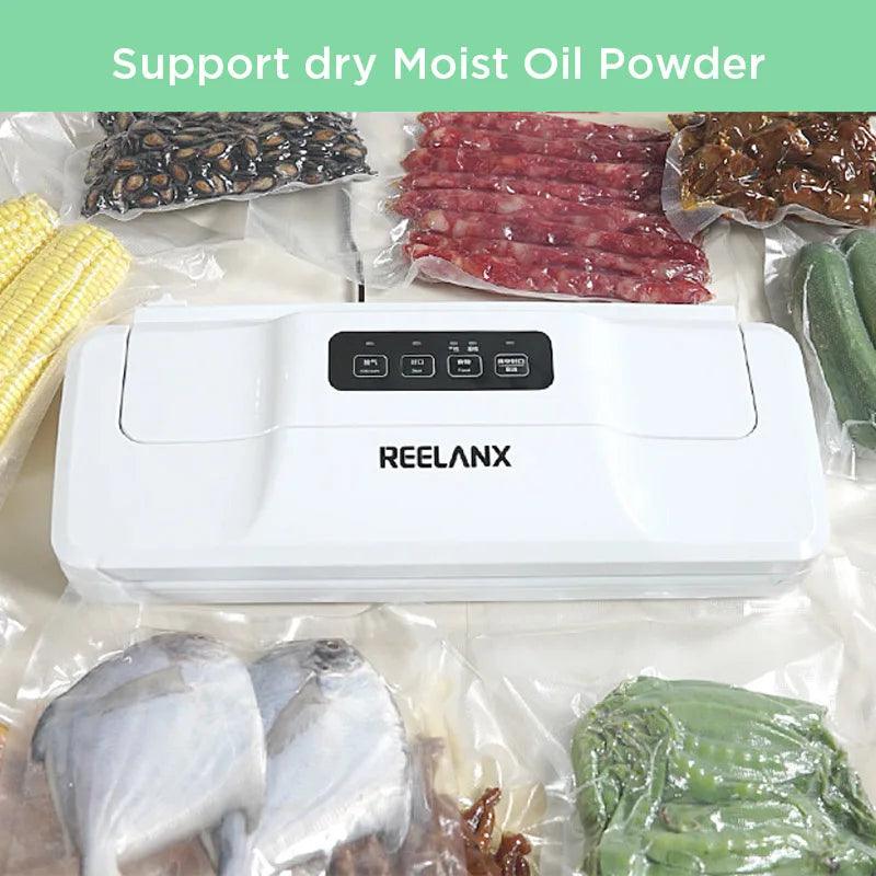 REELANX Vacuum Sealer V1 140W Automatic Vacuum Packing Machine for Food with 15pcs Bags Best Vacuum Packer Sealing Packaging - petguardiansupplies