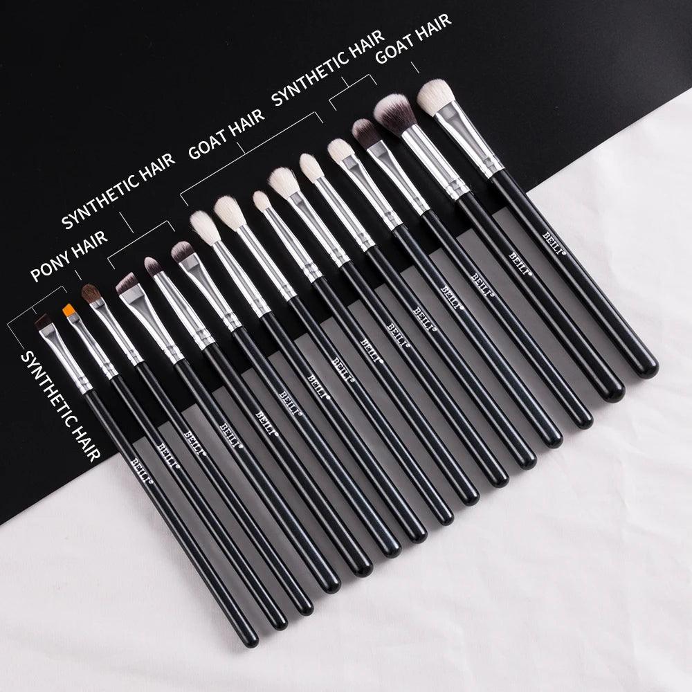 BEILI Black 10-19Pcs Makeup Brushes Natural Synthetic Hair Eyeshadow Blending Eyeliner Makeup Brush Set косметика - petguardiansupplies