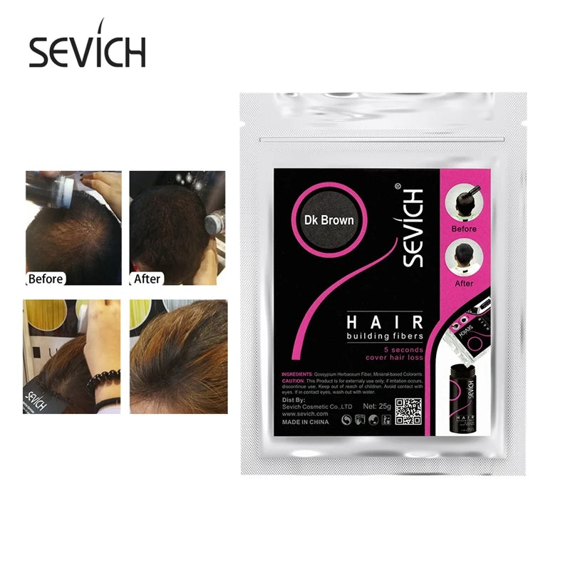 Sevich Beauty Salon Instant Thickening Hair Fiber Powder 100g Thickening Hair Building Fibers Wig Extensions Refill Black Colors - petguardiansupplies