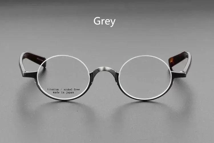 Japanese Brand Lennon Titanium Round Glasses Men Women Handmade Ultra-Light Small Frame Retro Eyeglasses Myopia Oculos Semi-Rim - petguardiansupplies