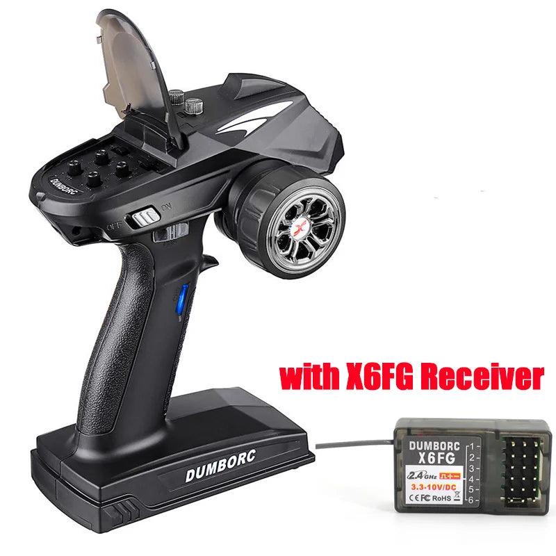 DumboRC X6 RC Transmitter 2.4G 6CH with X6FG / X6F/ X6DC / X6DCG Receiver for Rc Car Boat Tank RC Vehicle Model Toy Parts - petguardiansupplies