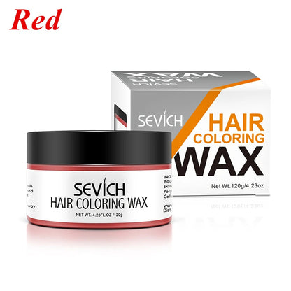 Sevich Temporary Hair Color Wax Men Diy Mud One-time Molding Paste Dye Cream Hair Gel for Hair Coloring Styling Silver Grey 120g - petguardiansupplies