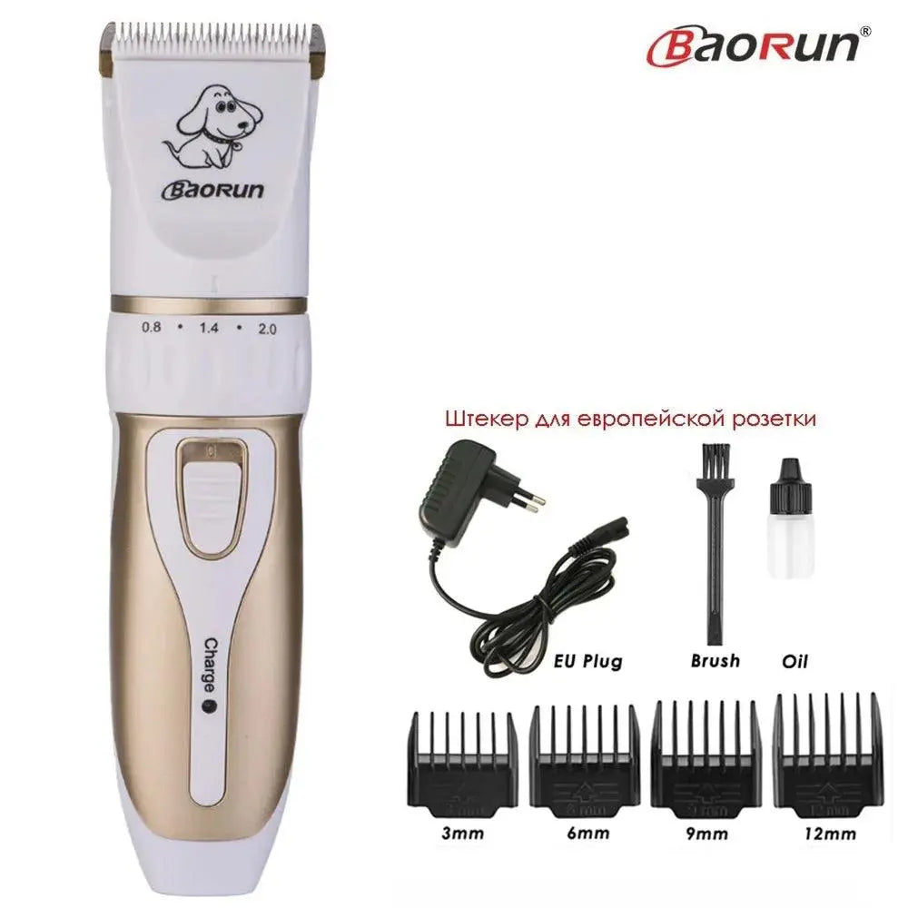 BaoRun P2 P3 Professional Pet Cat Dog Hair Trimmer Rechargeable Animal Grooming Clipper Shaver Dog Hair Cutting Machine Comb Kit - petguardiansupplies