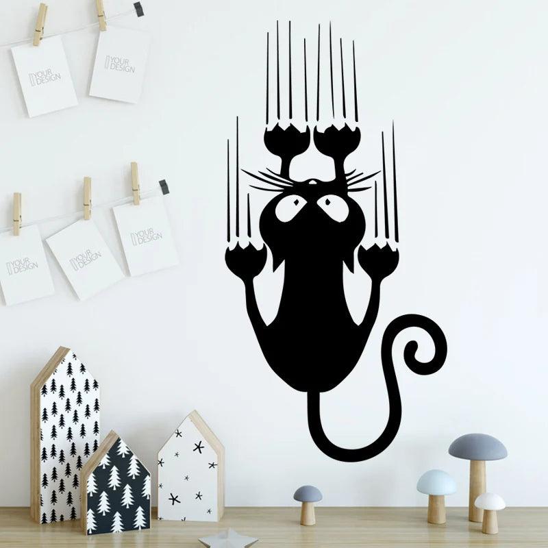 Creative Lazy Black Cat Wall Sticker Home Room Decoration Murals Wall Decals Art Wallpaper Amimals Vinyl Stickers - petguardiansupplies