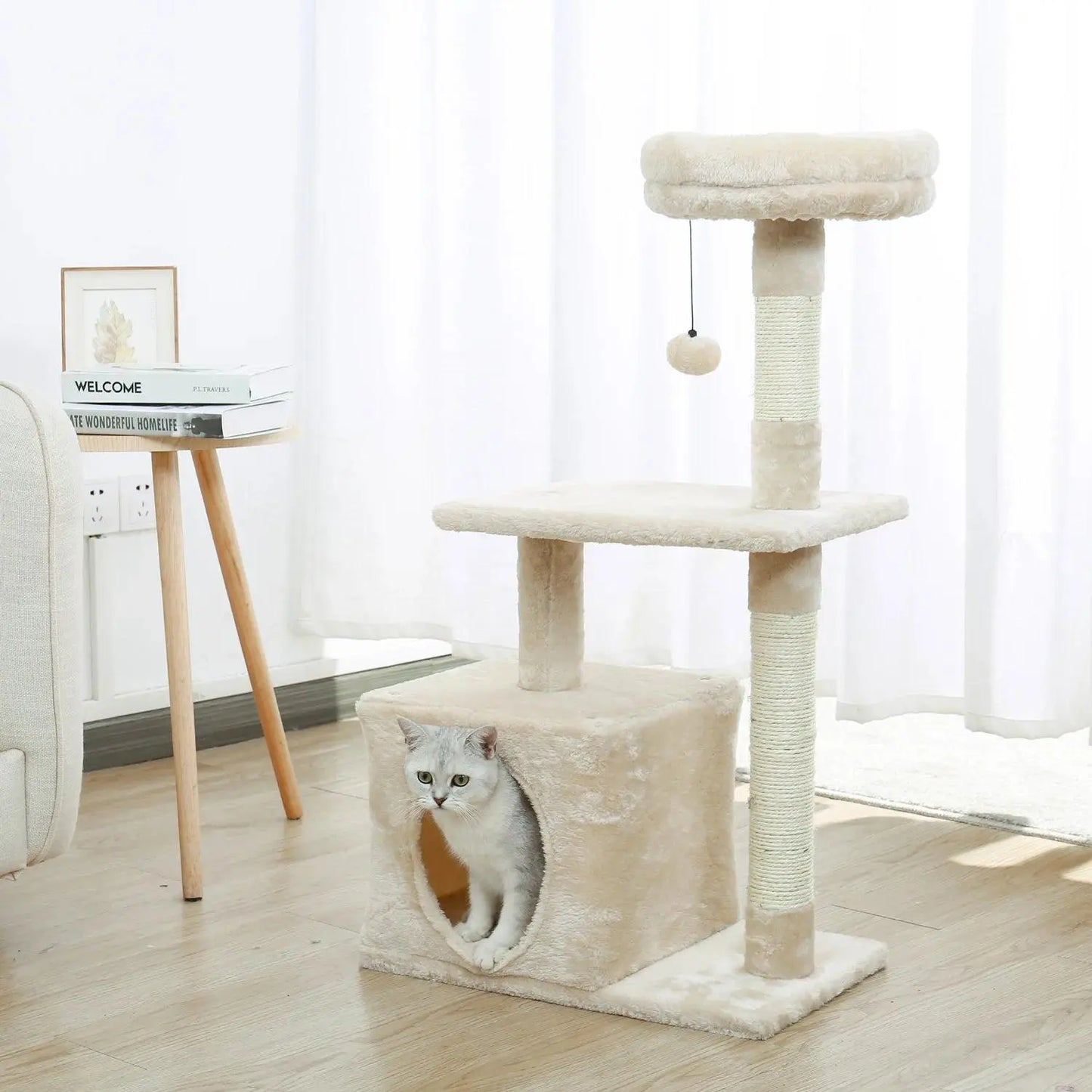 Domestic Delivery Multi-Level Cat Tree Tower Climb Furniture Scratching Post for Indoor House Pet Supplies Kitten Toy Cozy Condo - petguardiansupplies